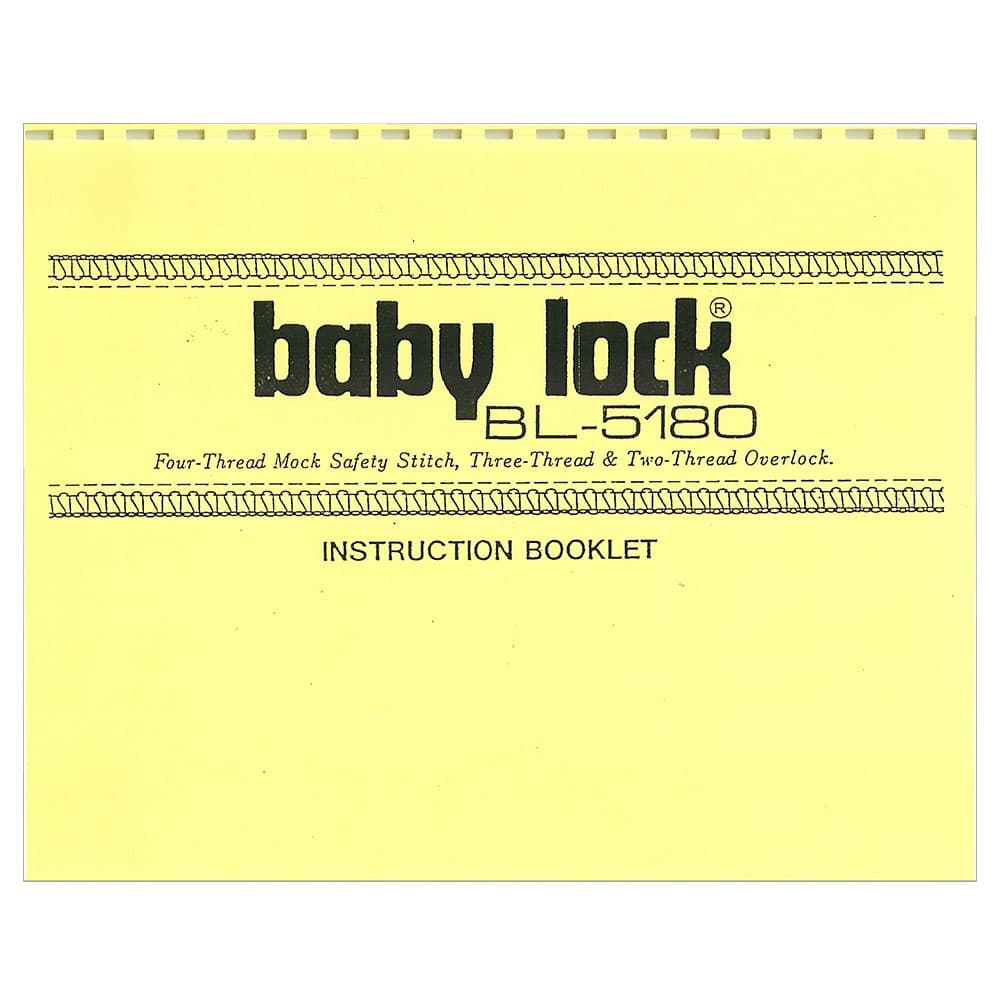 Babylock BL5180 Instruction Manual image # 121588