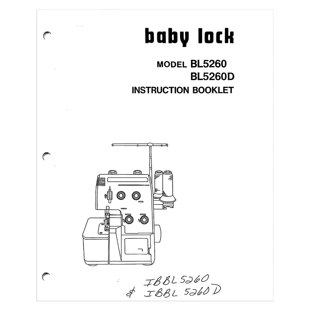 Babylock BL5260D Instruction Manual image # 121592