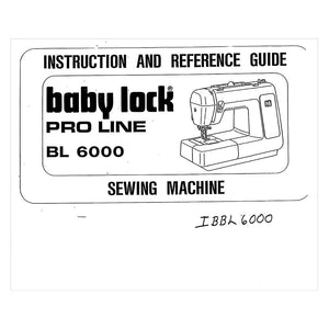 Babylock BL6000 Pro Line Instruction Manual image # 121606