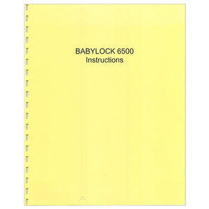 Babylock BL6500 Instruction Manual image # 121609
