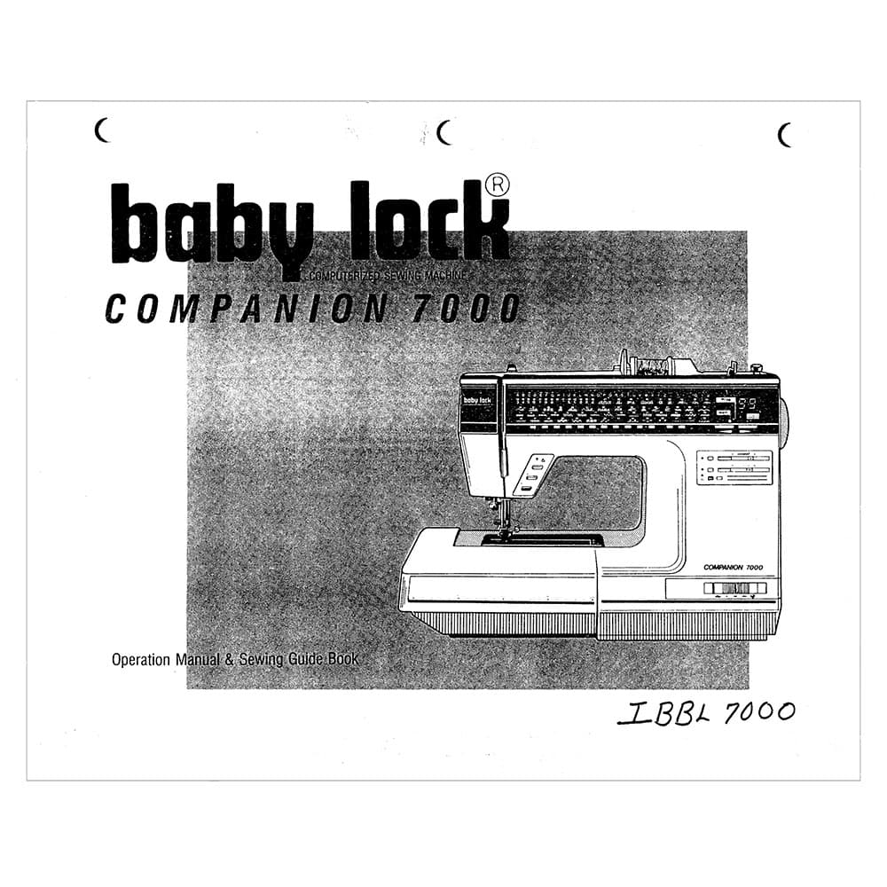 Babylock BL7000 Instruction Manual image # 121732