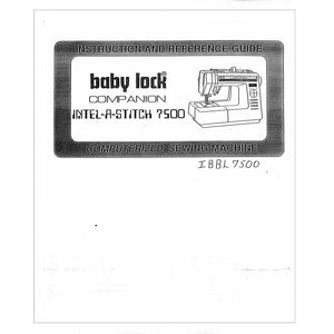 Babylock BL7500 Companion Instruction Manual image # 121613