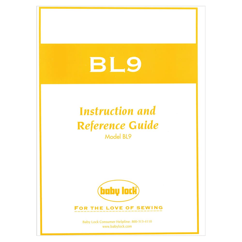 Babylock BL9 Instruction Manual image # 121861
