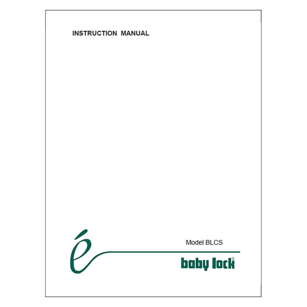 Babylock BLCS Cover Stitch Instruction Manual image # 121881