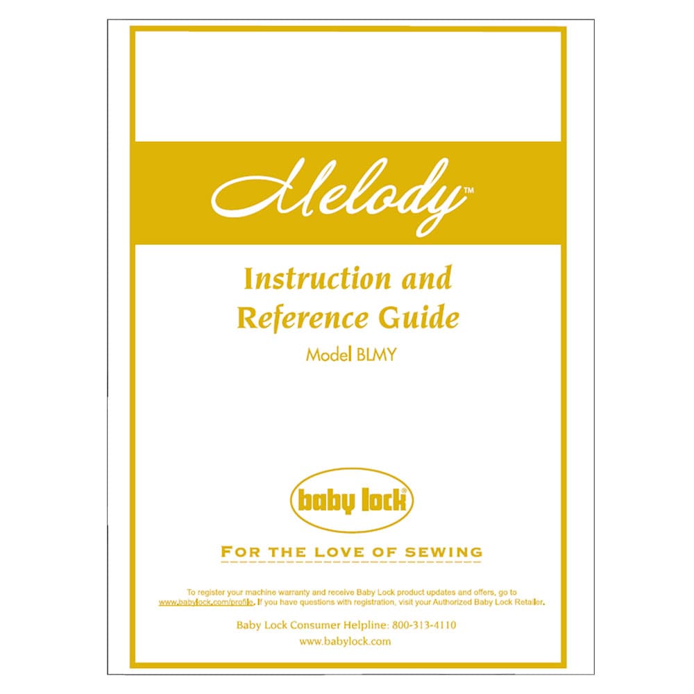 Babylock Melody BLMY Instruction Manual image # 122105