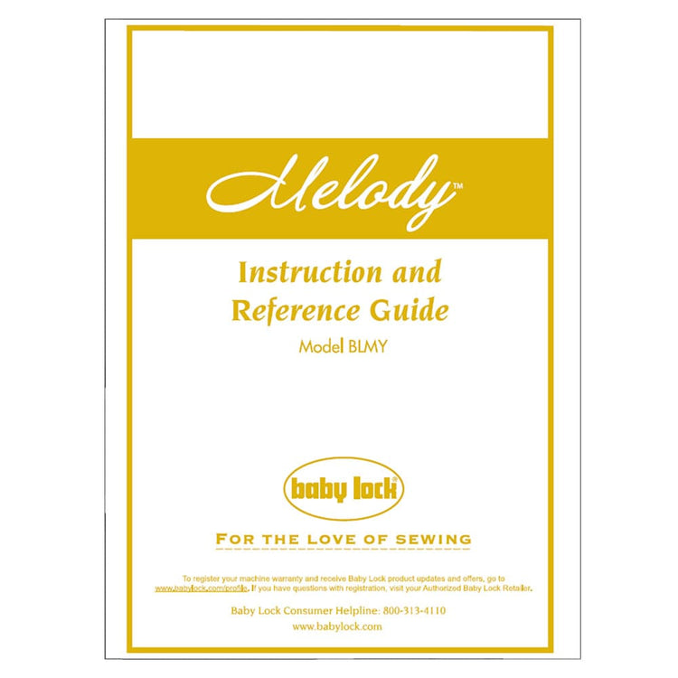 Babylock Melody BLMY Instruction Manual image # 122105