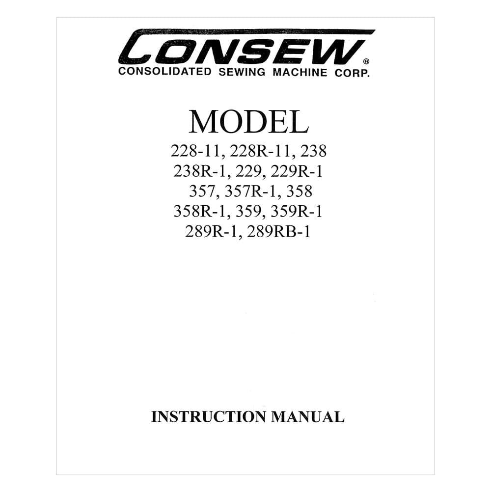 Consew 357 Instruction Manual image # 118892