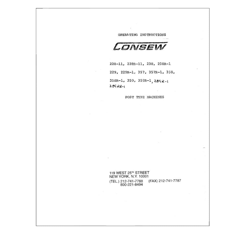 Consew 359R-1 Instruction Manual image # 118912