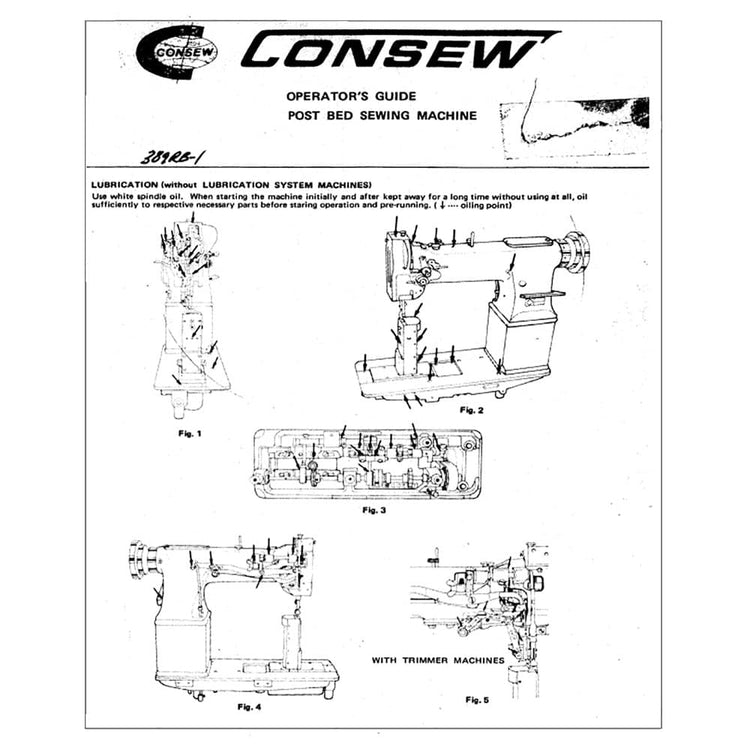 Consew 389RB Instruction Manual image # 118922