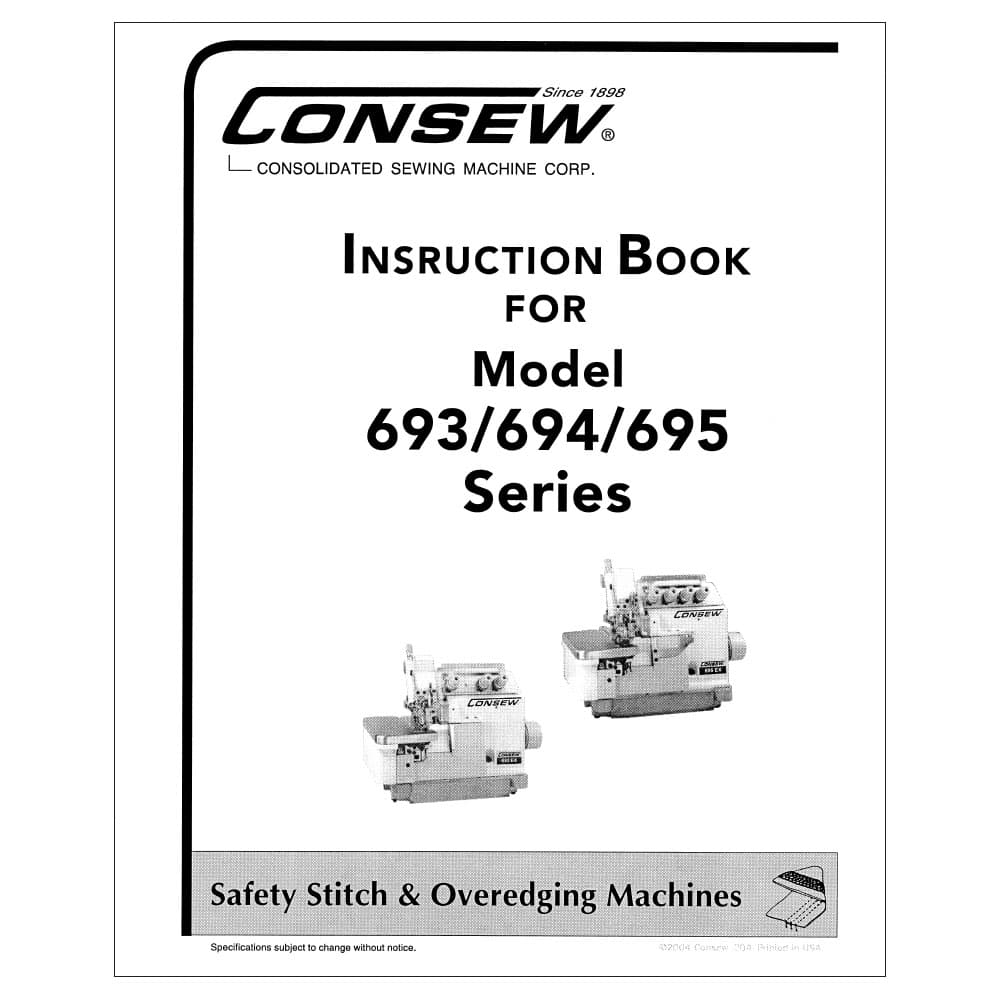 Consew 694 Instruction Manual image # 119993