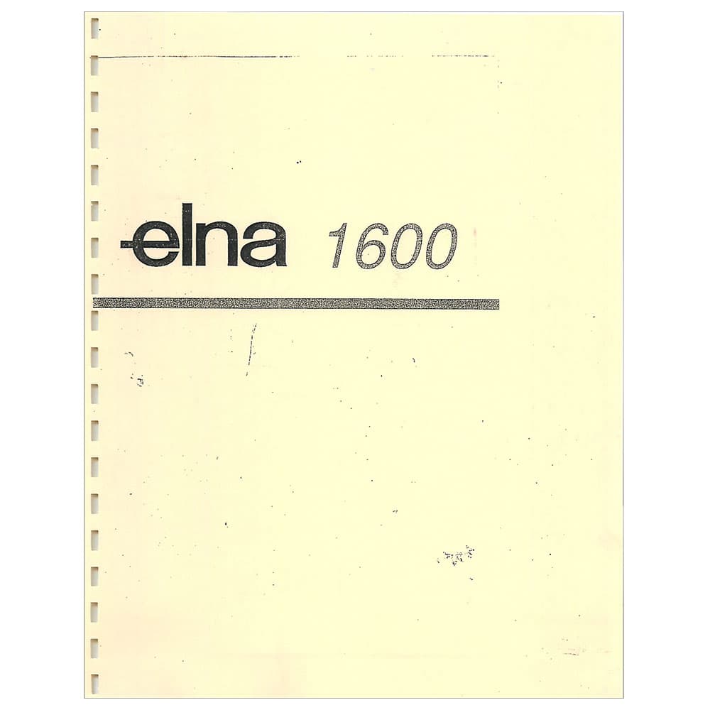 Elna 1600 Instruction Manual image # 119073