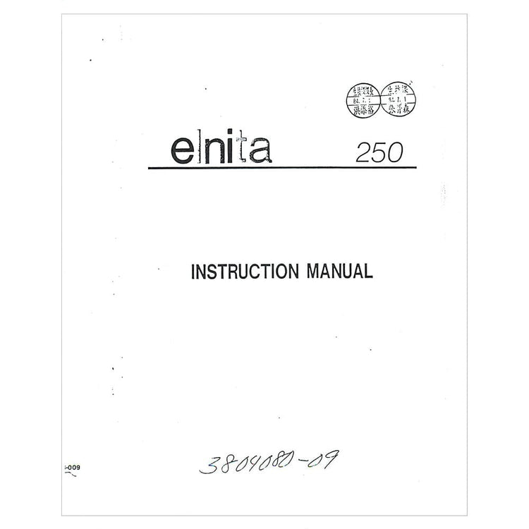 Elna 250 Instruction Manual image # 119139