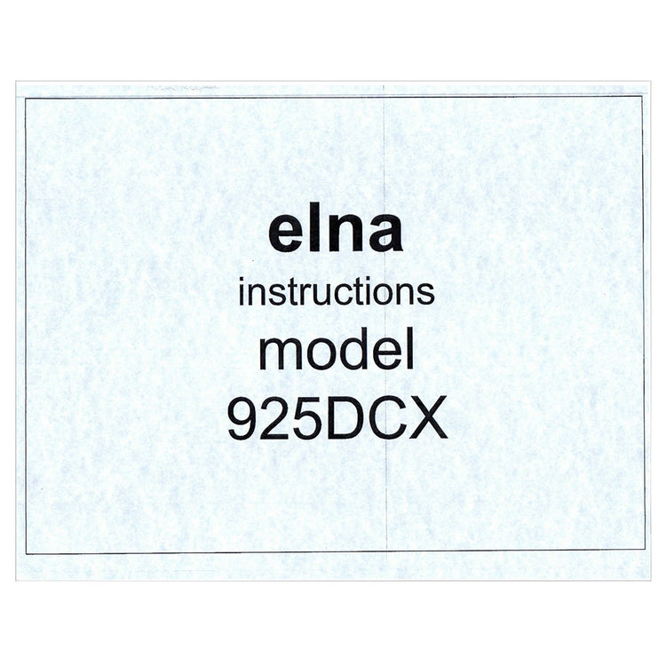 Elna 925DCX Instruction Manual image # 119523