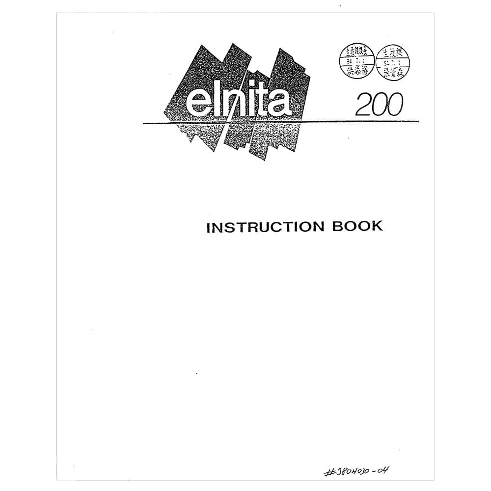 Elna Elnita 200 Instruction Manual image # 119079