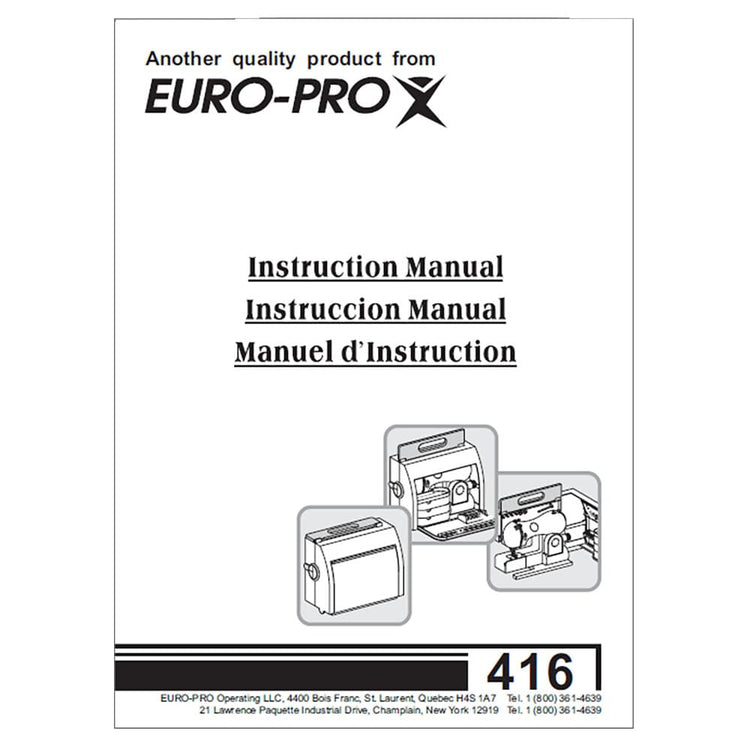 Euro Pro 416 Instruction Manual image # 119847