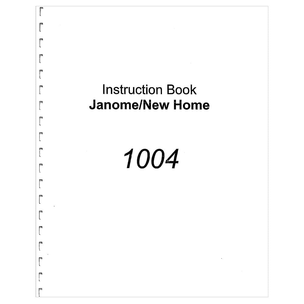 Janome (Newhome) 1004 Instruction Manual image # 120017