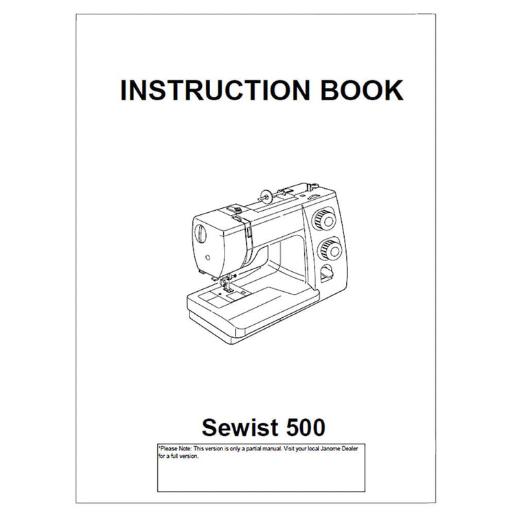 Janome 500 Instruction Manual image # 120134