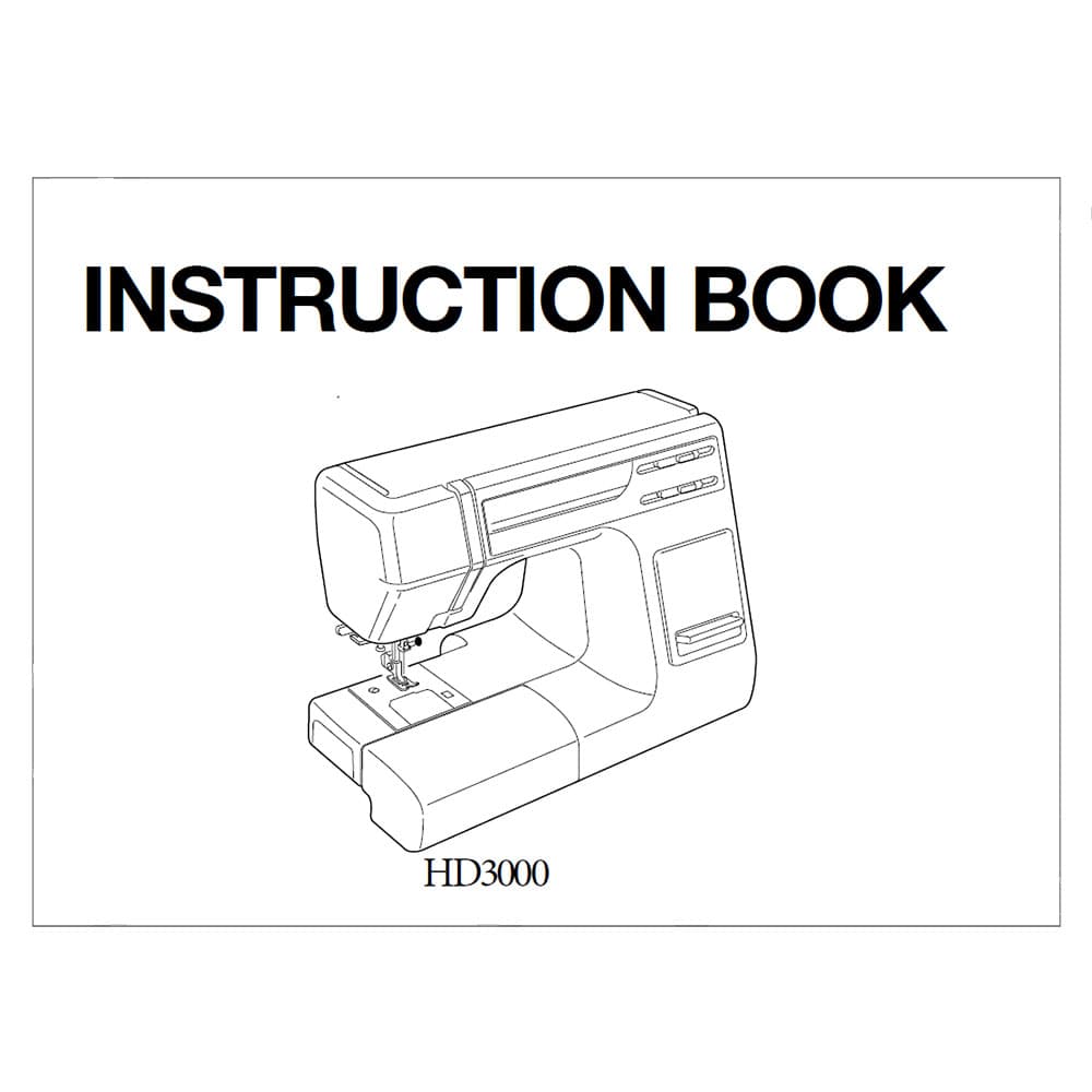 Instruction Manual, Janome HD3000 image # 120240