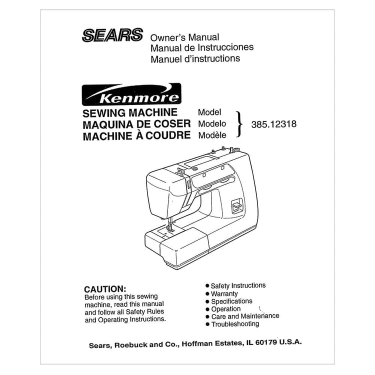 Kenmore 385.12318 Models Instruction Manual image # 121104