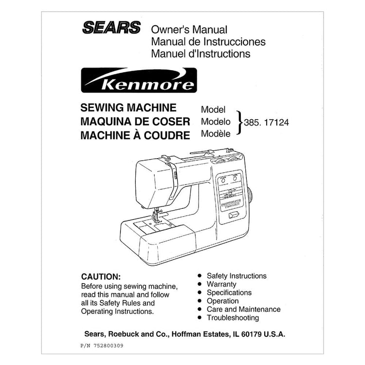 Kenmore 385.17124 Models Instruction Manual image # 121231