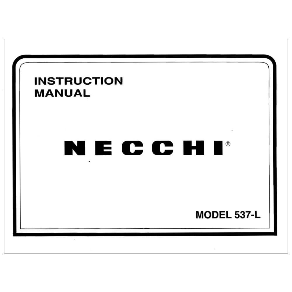 Necchi 537-L Instruction Manual image # 117064