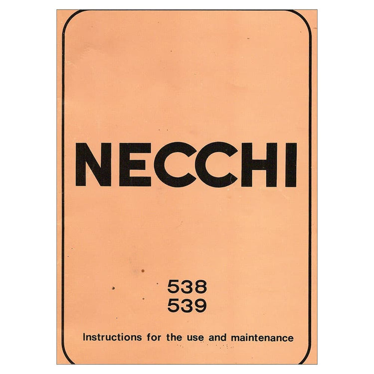 Necchi 538 Instruction Manual image # 122136