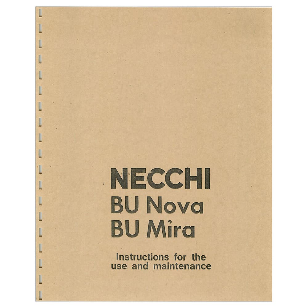 Necchi BU Instruction Manual image # 122184