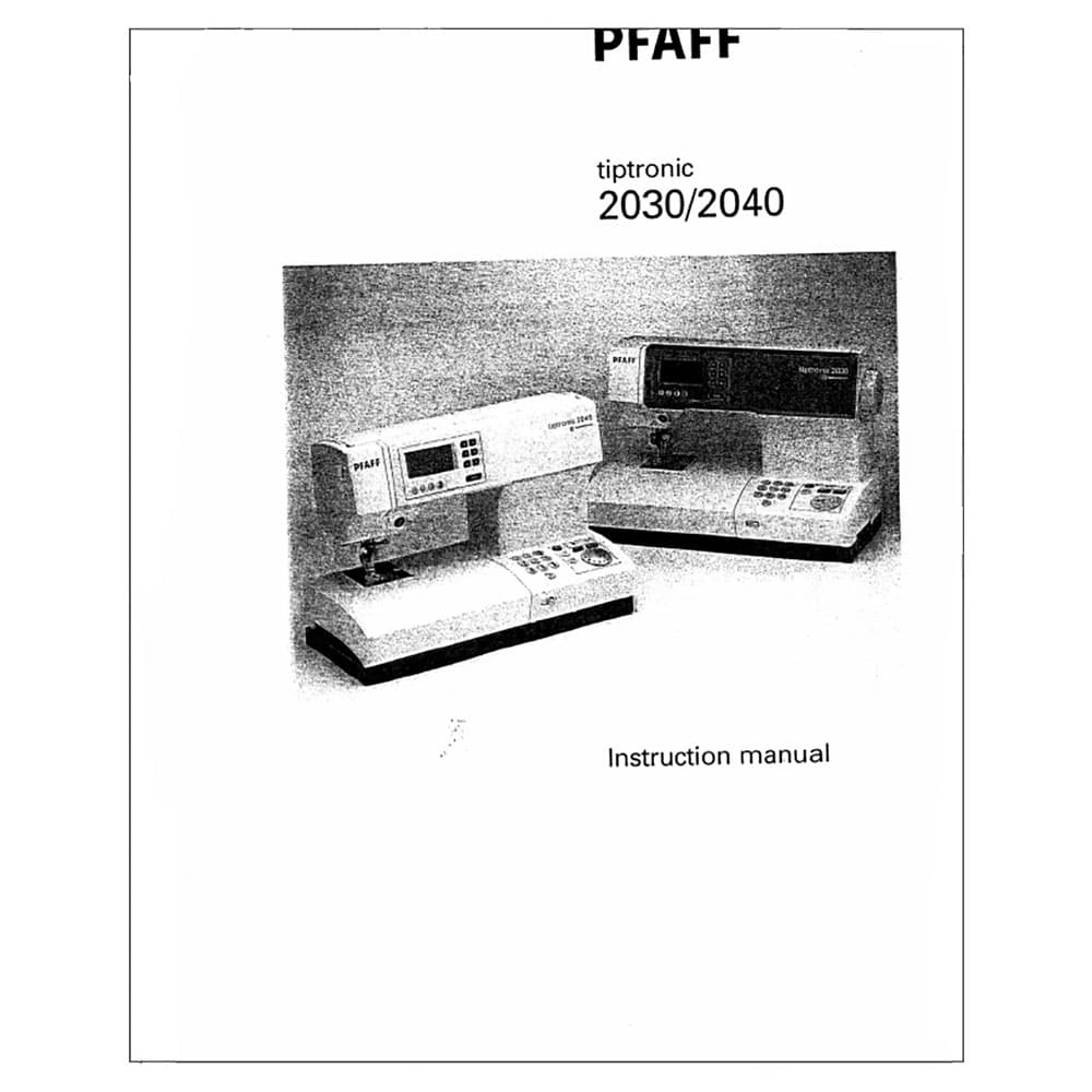 Pfaff Tiptronic 2030 Instruction Manual image # 122486