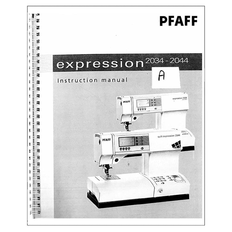 Pfaff Quilt Expression 2044 Instruction Manual image # 122507