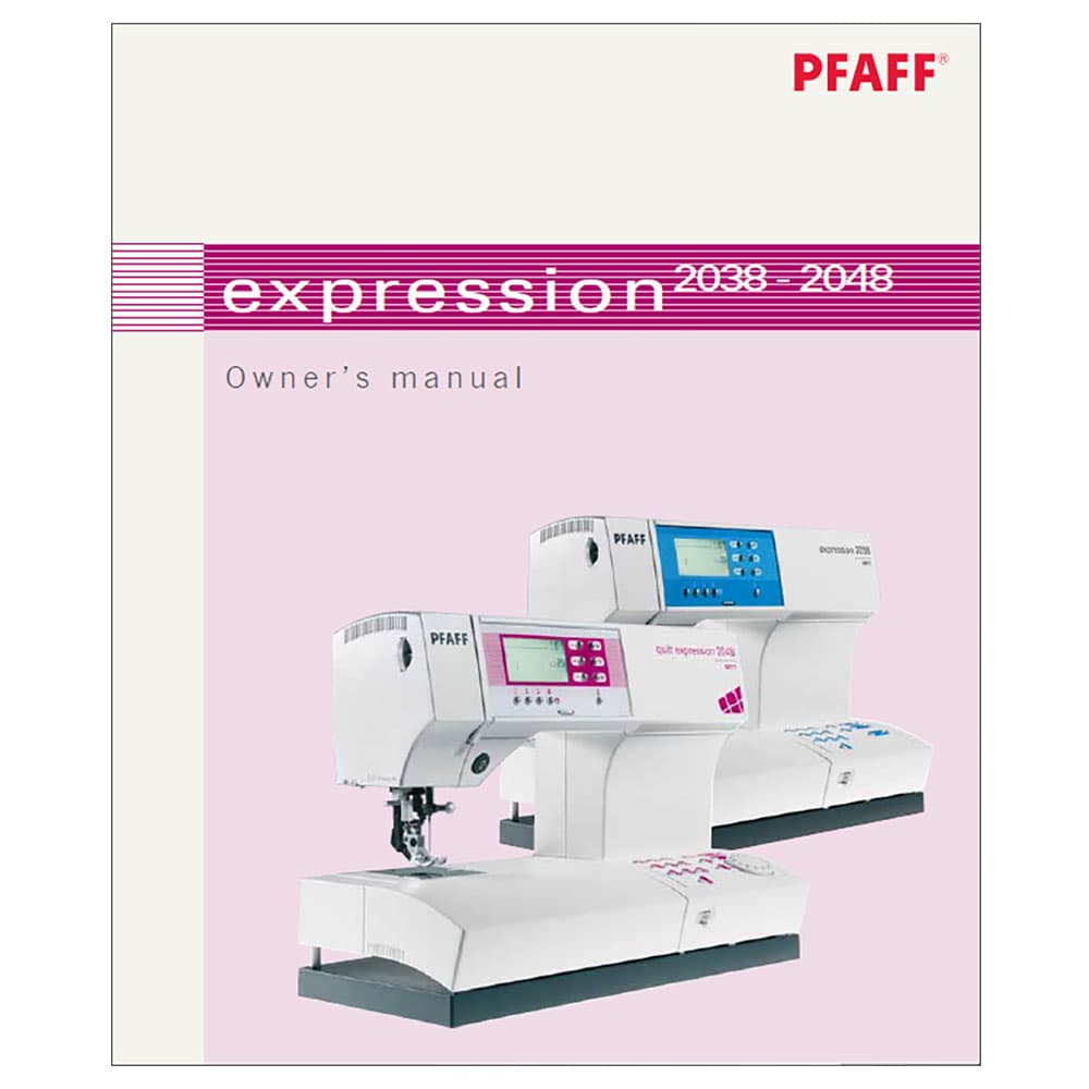 Pfaff Expression 2048 Instruction Manual image # 122511