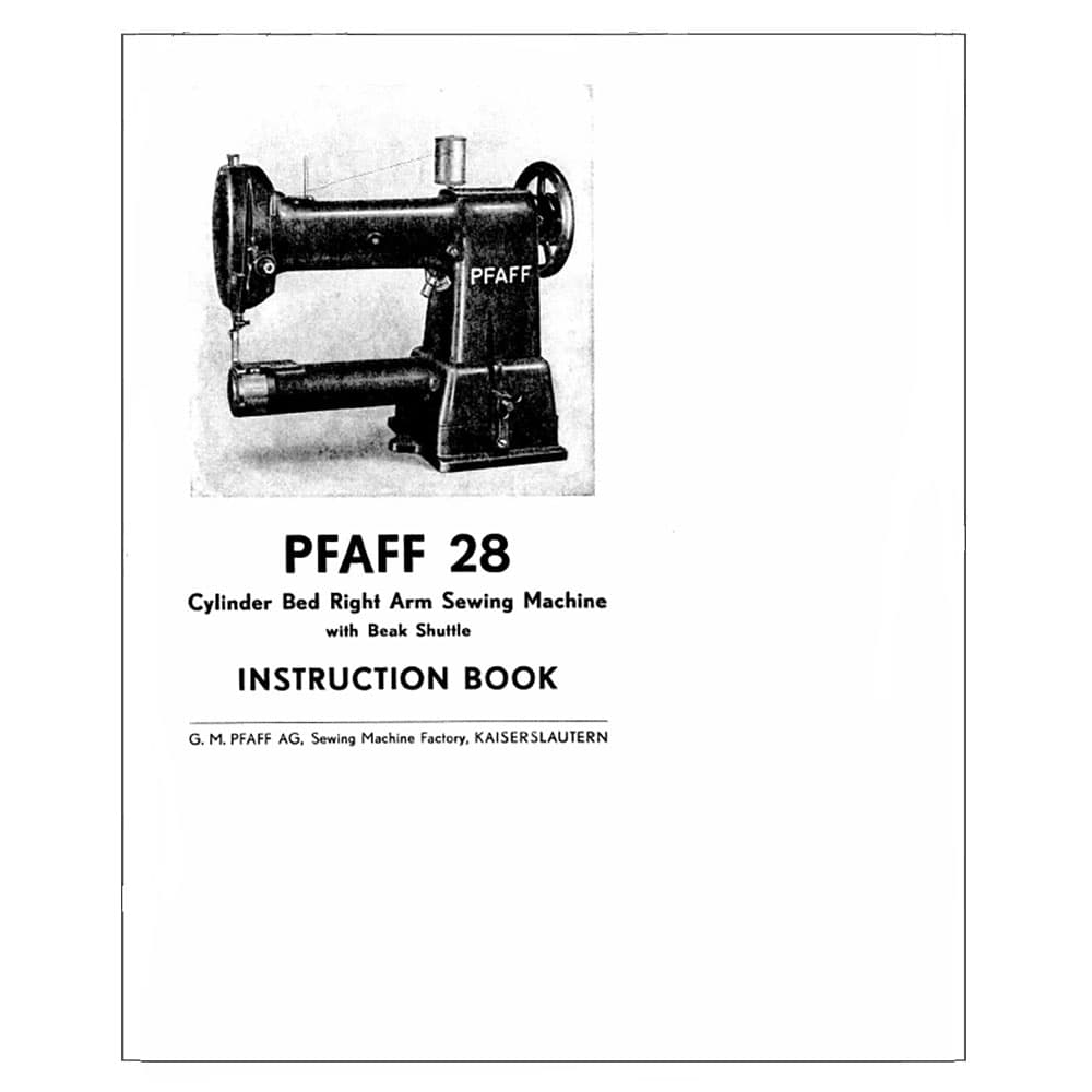 Pfaff 28 Instruction Manual image # 122619