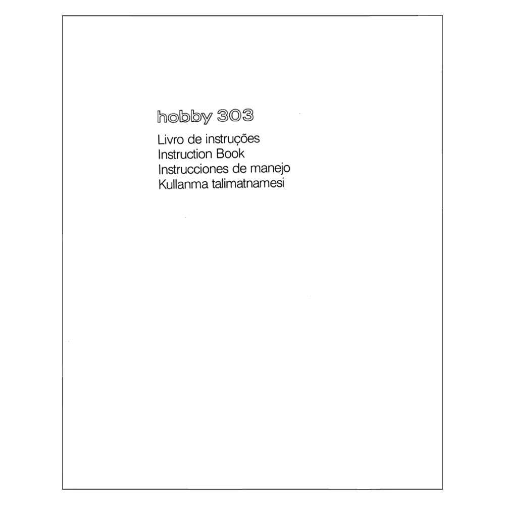 Pfaff Hobby 303 Instruction Manual image # 123273