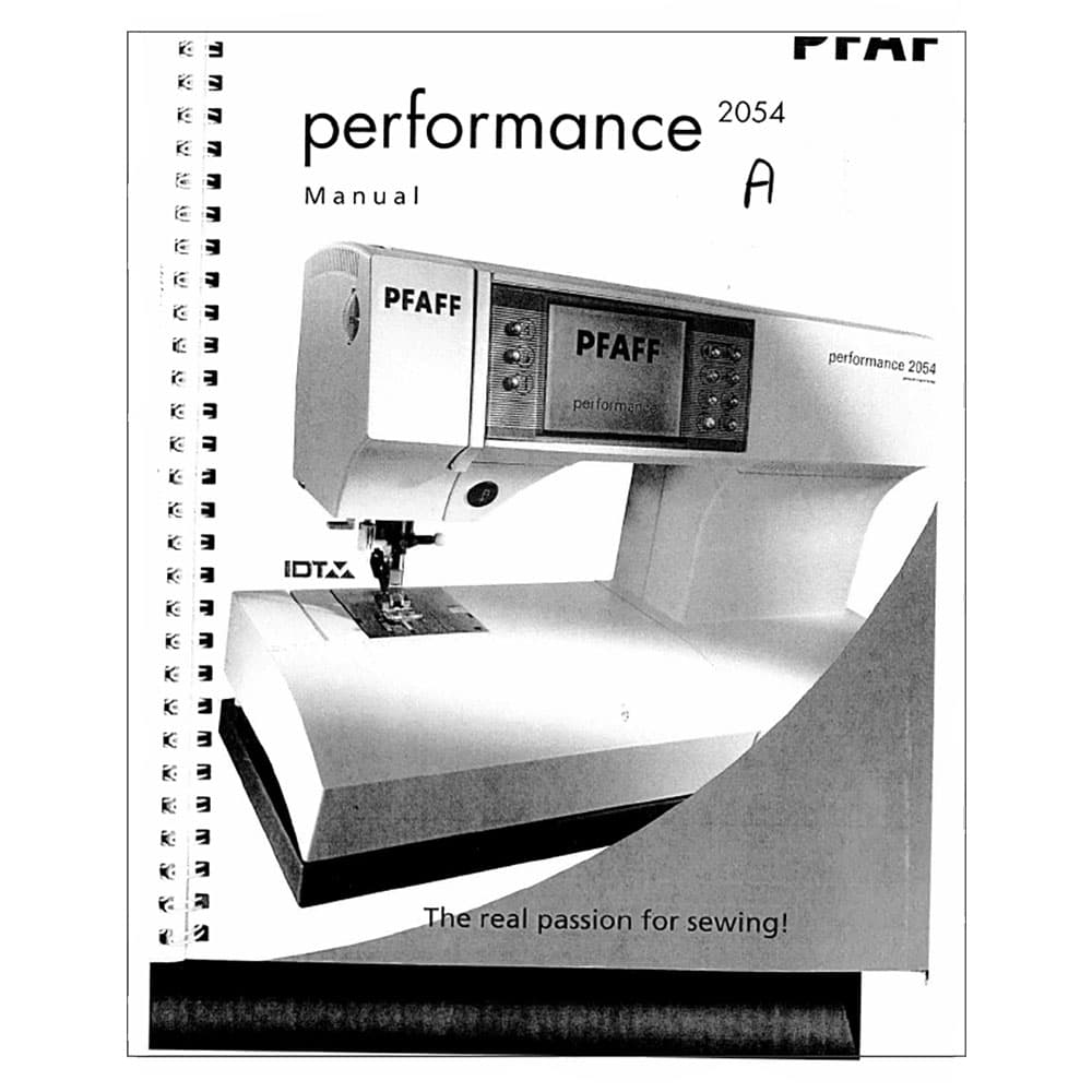 Pfaff Performance 2054 Instruction Manual image # 123315