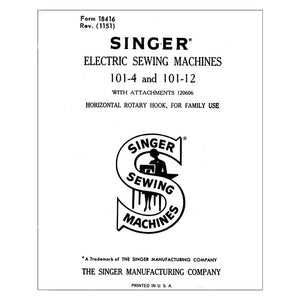 Singer 101-12 Instruction Manual image # 123977