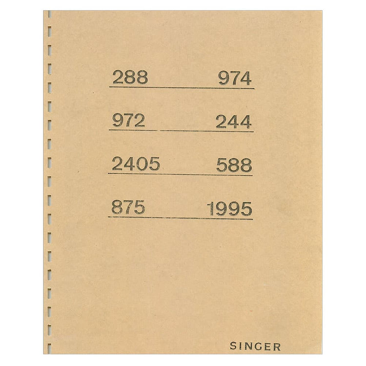 Singer 1195 Instruction Manual image # 124029