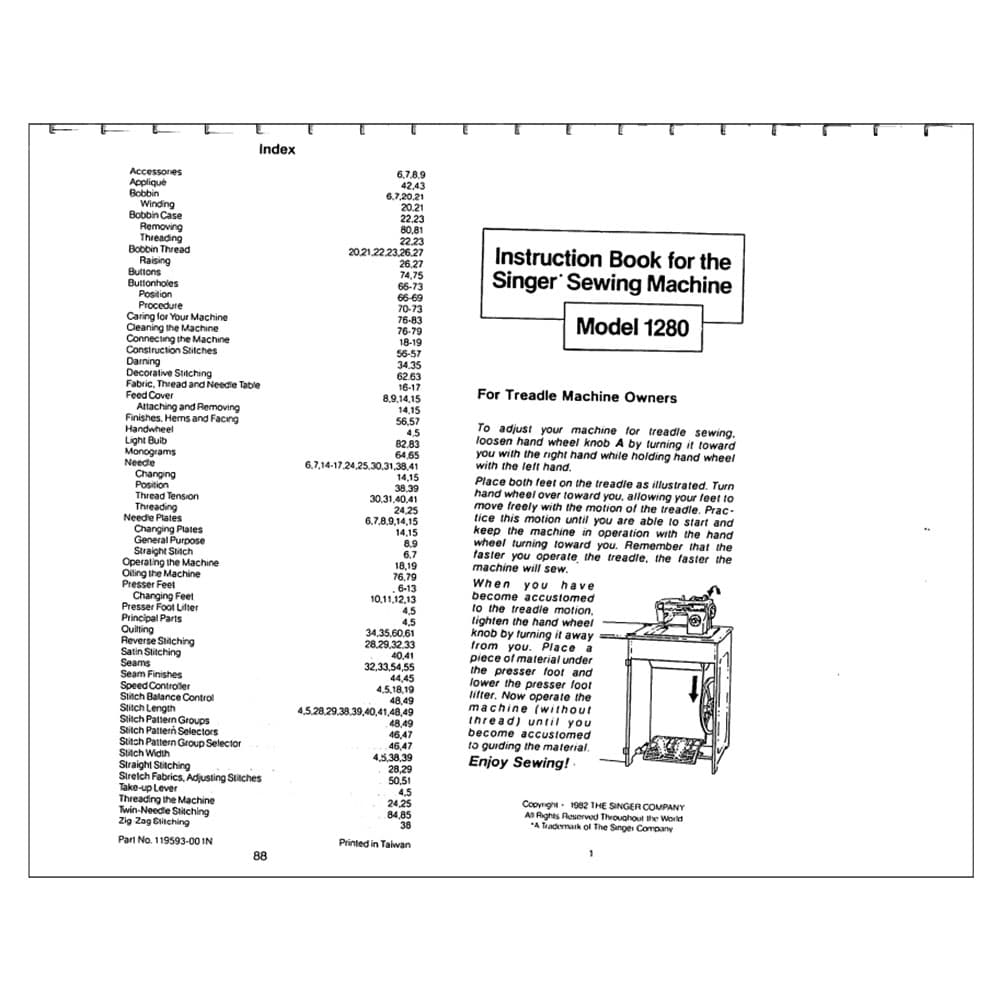 Singer 1288 Instruction Manual image # 124047