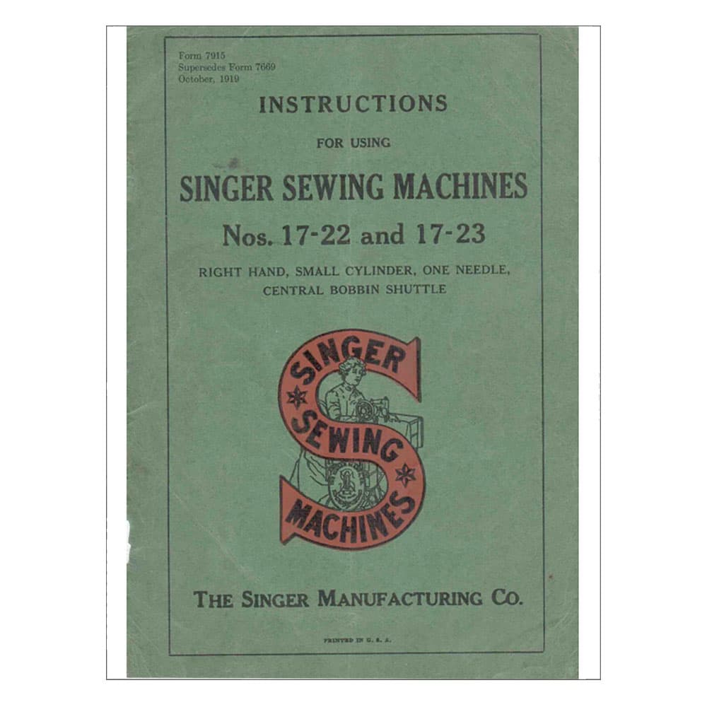 Singer 17-22 Instruction Manual image # 124200