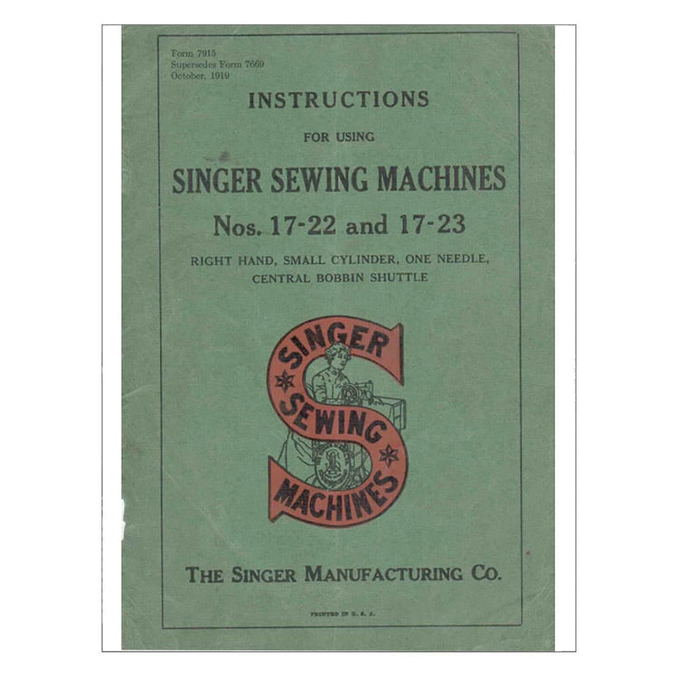 Singer 17-22 Instruction Manual image # 124200