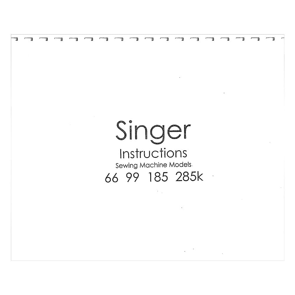 Singer 185 Instruction Manual image # 124212