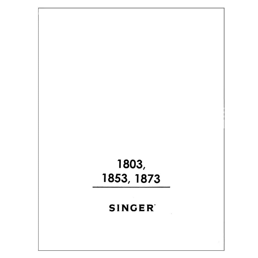 Singer 1853 Instruction Manual image # 124216