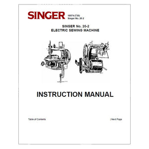Singer 20-2 Instruction Manual image # 124235