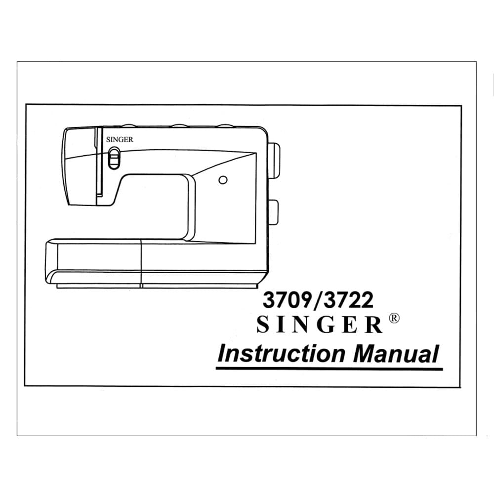 Singer 3722 ORIGINAL Instruction Manual image # 124411