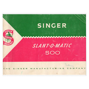 Singer 500 Slant-O-Matic Instruction Manual image # 123789