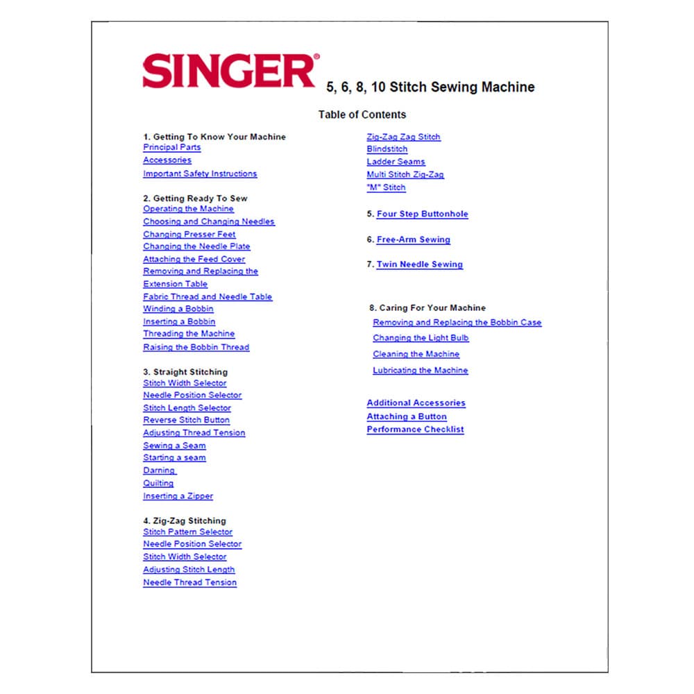 Singer 57825 Instruction Manual image # 124576