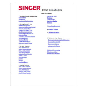 Singer 5838 Instruction Manual image # 124713