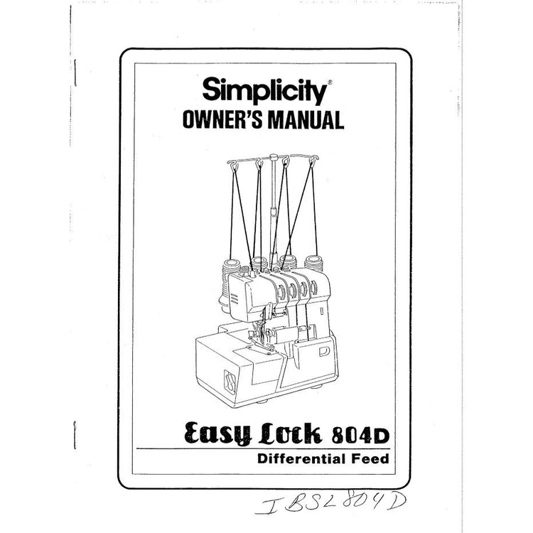 Instruction Manual, Simplicity SL804D image # 32301