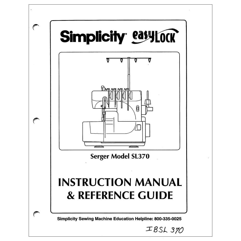 Simplicity SL370 Instruction Manual image # 116155