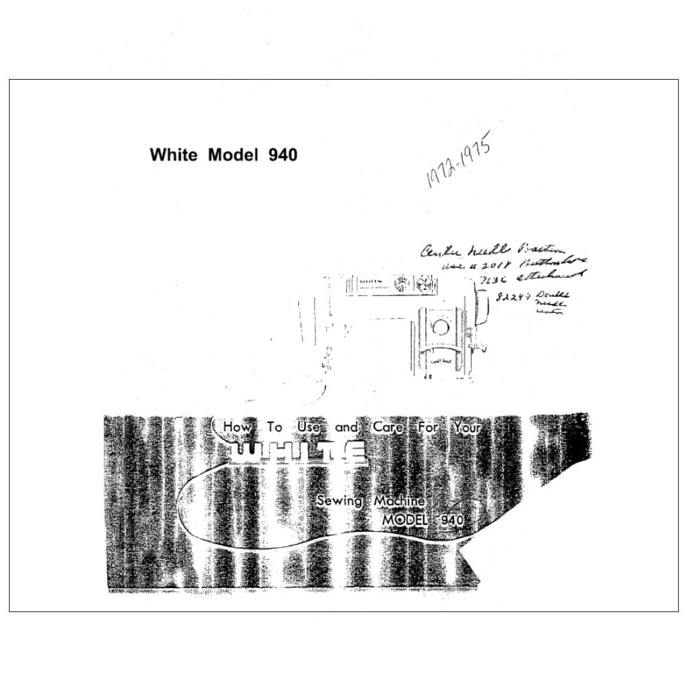 White 940 Instruction Manual image # 120407