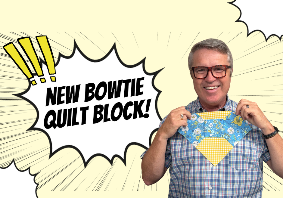 Bow Tie Quilt Block Tutorial | 3D Effect in the Center