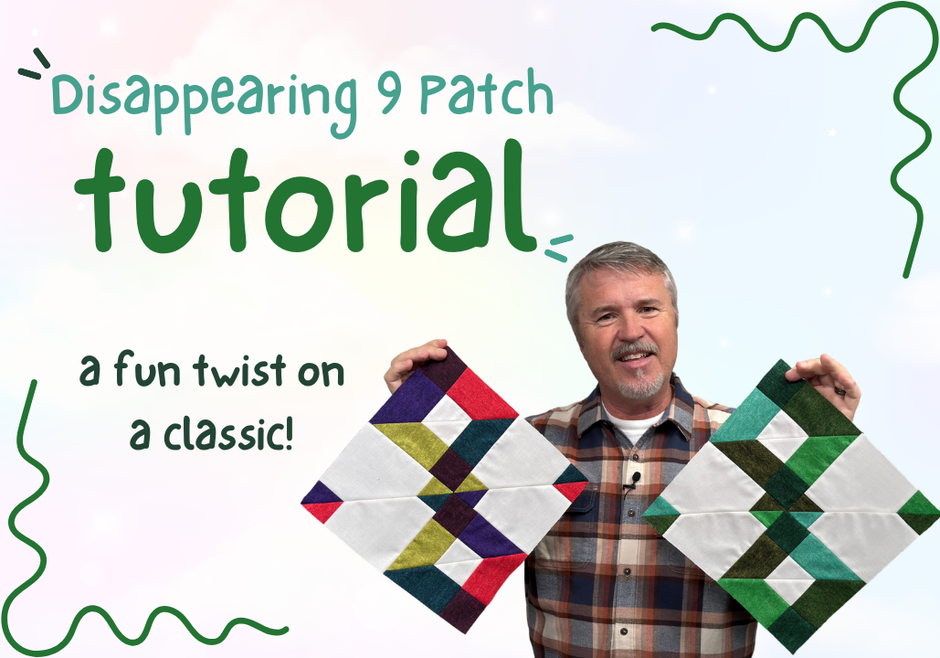 Disappearing 9 Patch with a Slant | Easy Quilting Tutorial